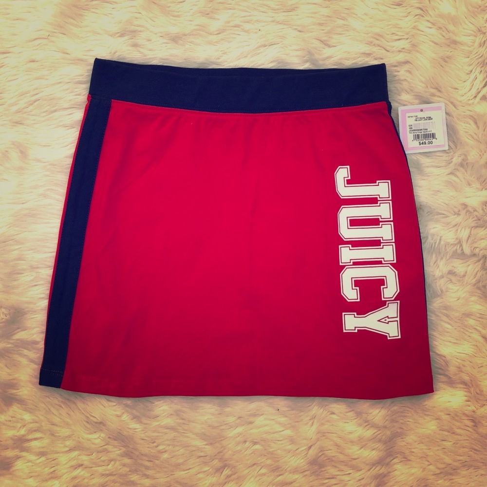 NWT Juicy Couture Red Track Skirt Girls Size 10